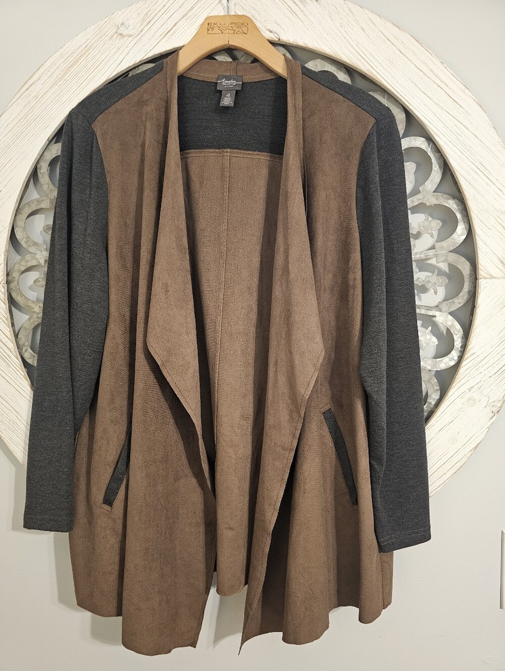 Chicos Traveler Collection Open Front Jacket
